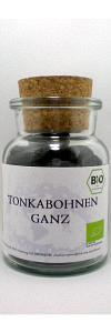 Tonka Bohnen Bio ganz im Korkenglas