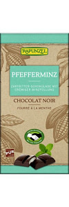 Zartbitterschokolade mit Pfefferminzfüllung Bio